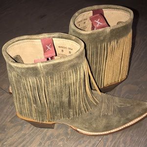Twisted X Fringe Booties